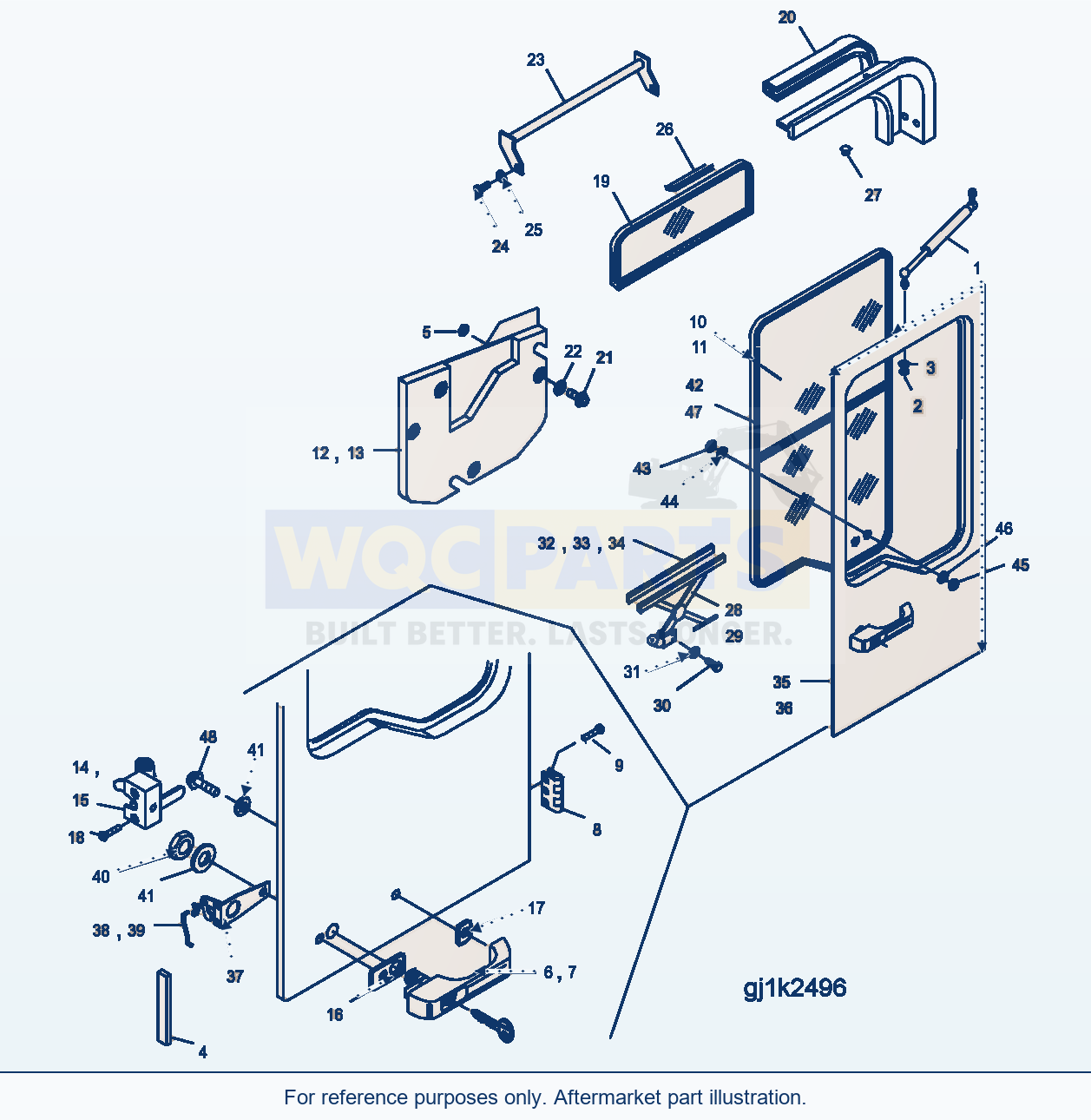 Komatsu WA500-3H Operators Cab (Doors) parts diagram