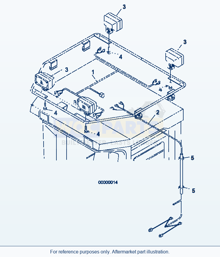 Komatsu WA500-3H Additional Work Lamp (Option) parts diagram
