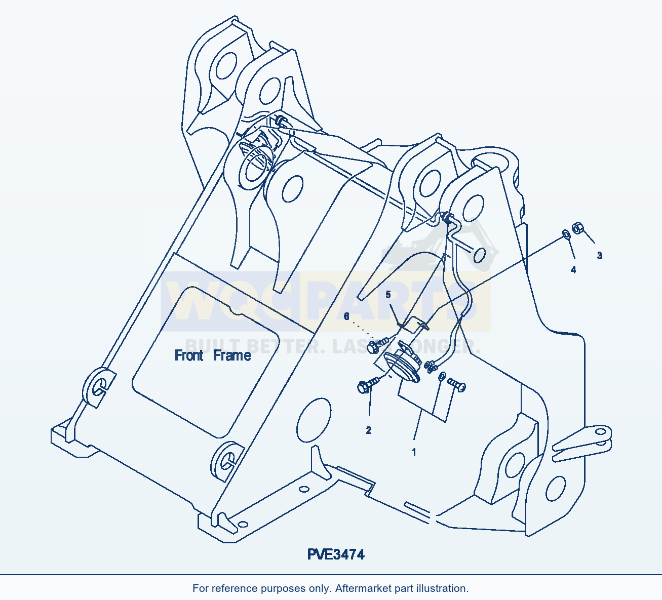 Komatsu WA500-3H Horn parts diagram