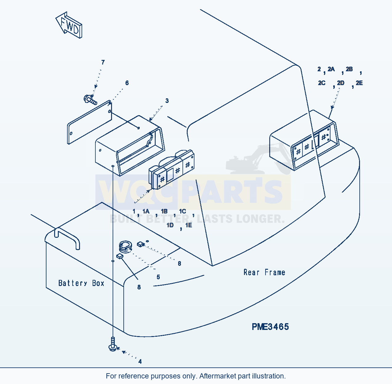 Komatsu WA500-3H Rear Combination Lamp parts diagram