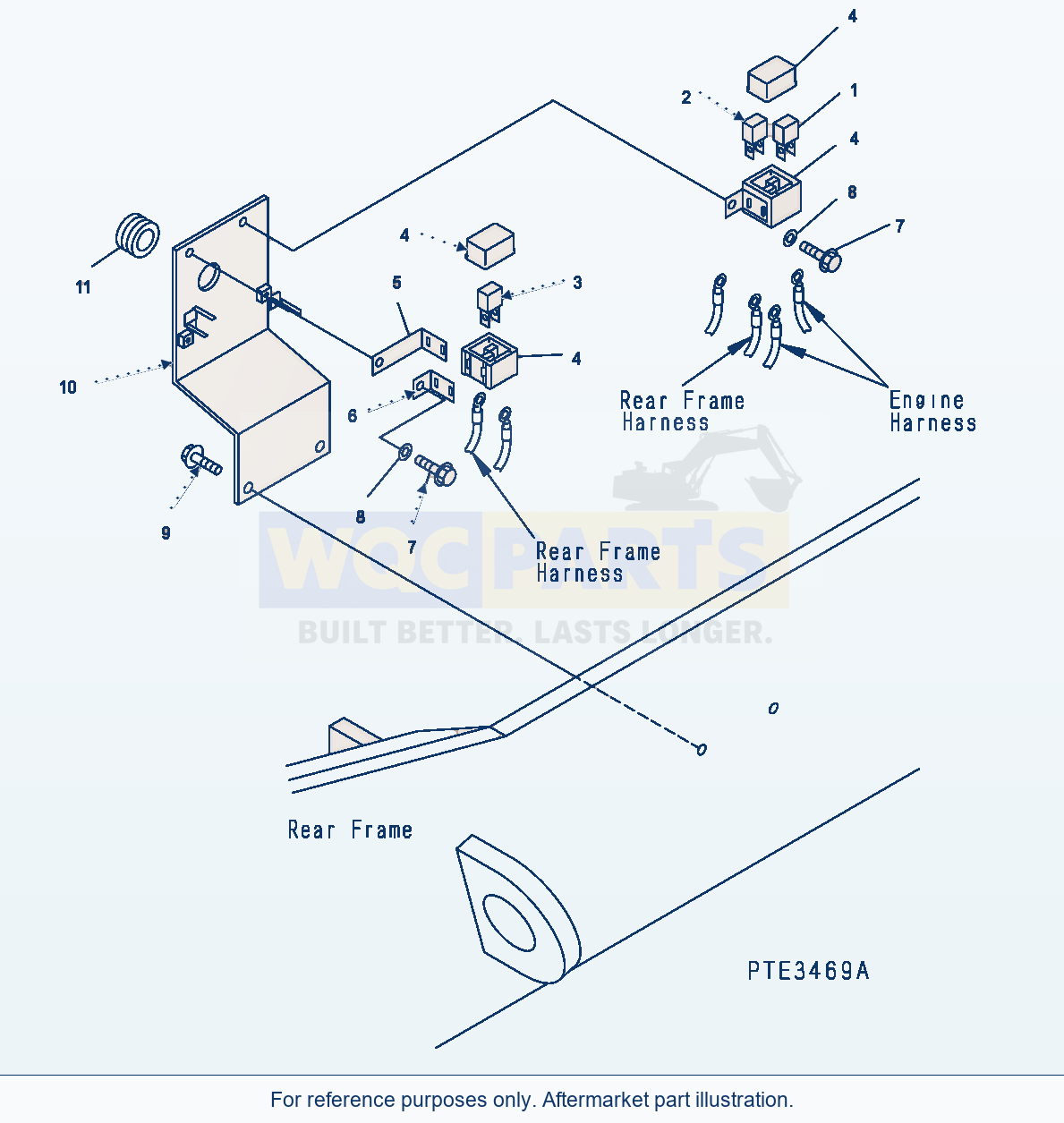 Komatsu WA500-3H Wiring Harness (Slow Blow Fuse) parts diagram