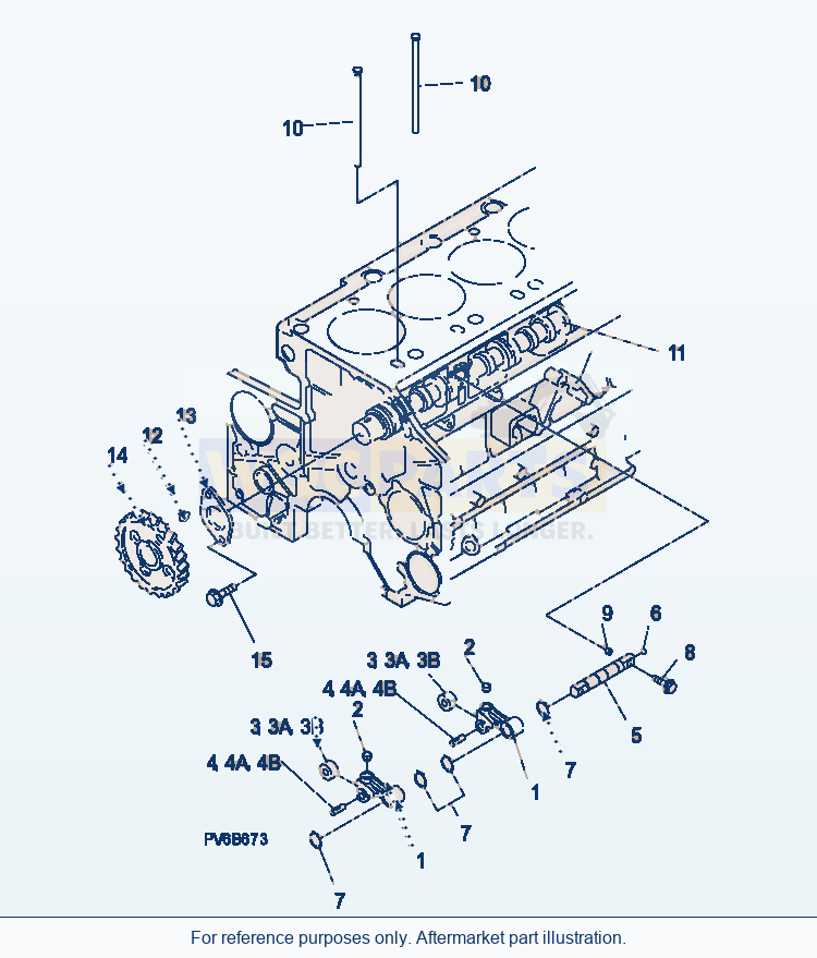 Komatsu WA500-3H Camfollower (Camshaft) parts diagram