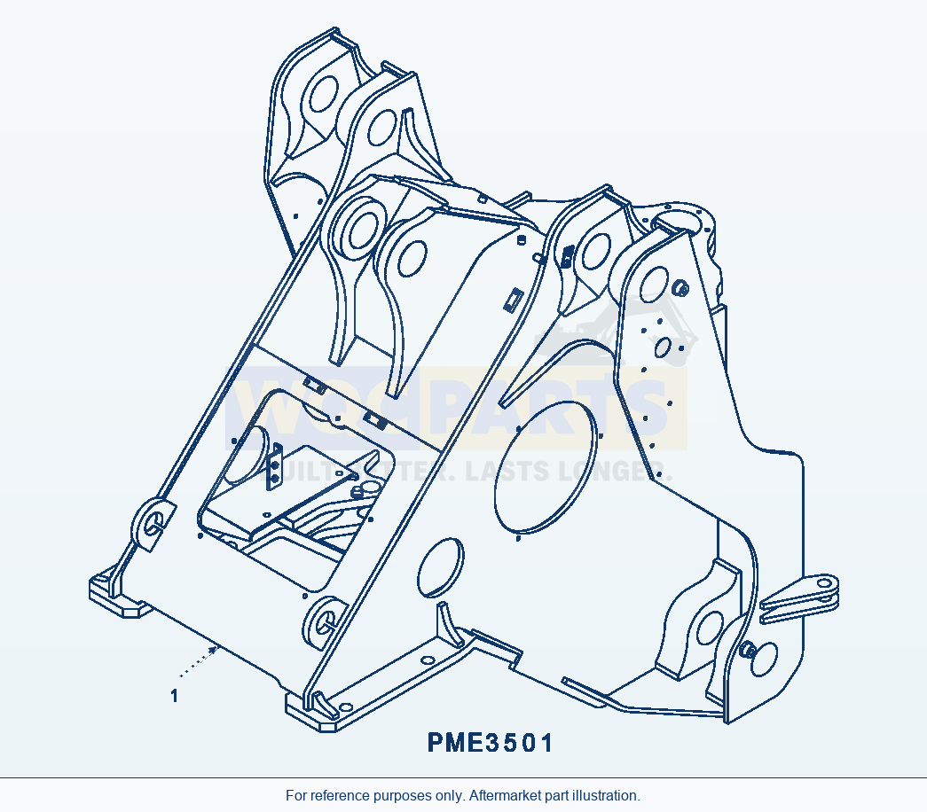 Komatsu WA500-3H Front Frame parts diagram