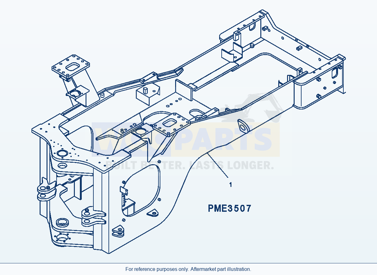 Komatsu WA500-3H Rear Frame parts diagram