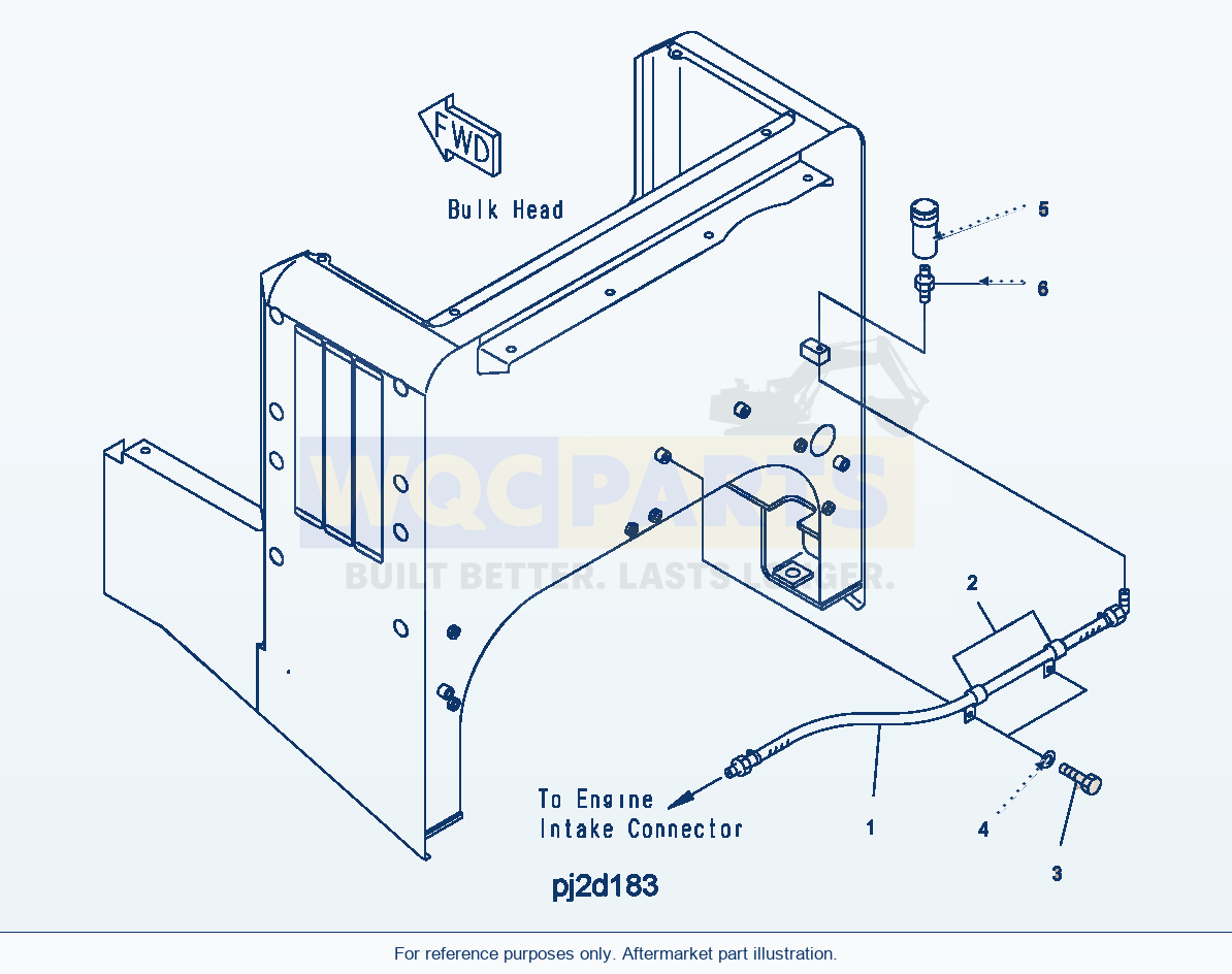 Komatsu WA500-3H Bulkhead (Dust Indicator And Hose) parts diagram
