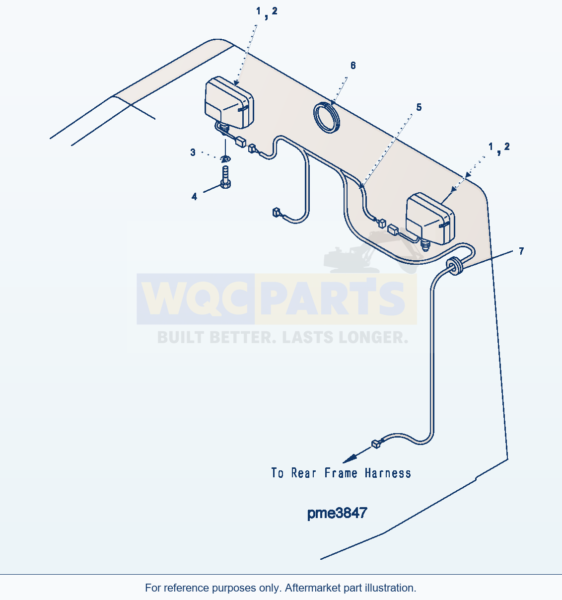 Komatsu WA500-3H Hood And Radiator Guard (Rear Lamp) parts diagram