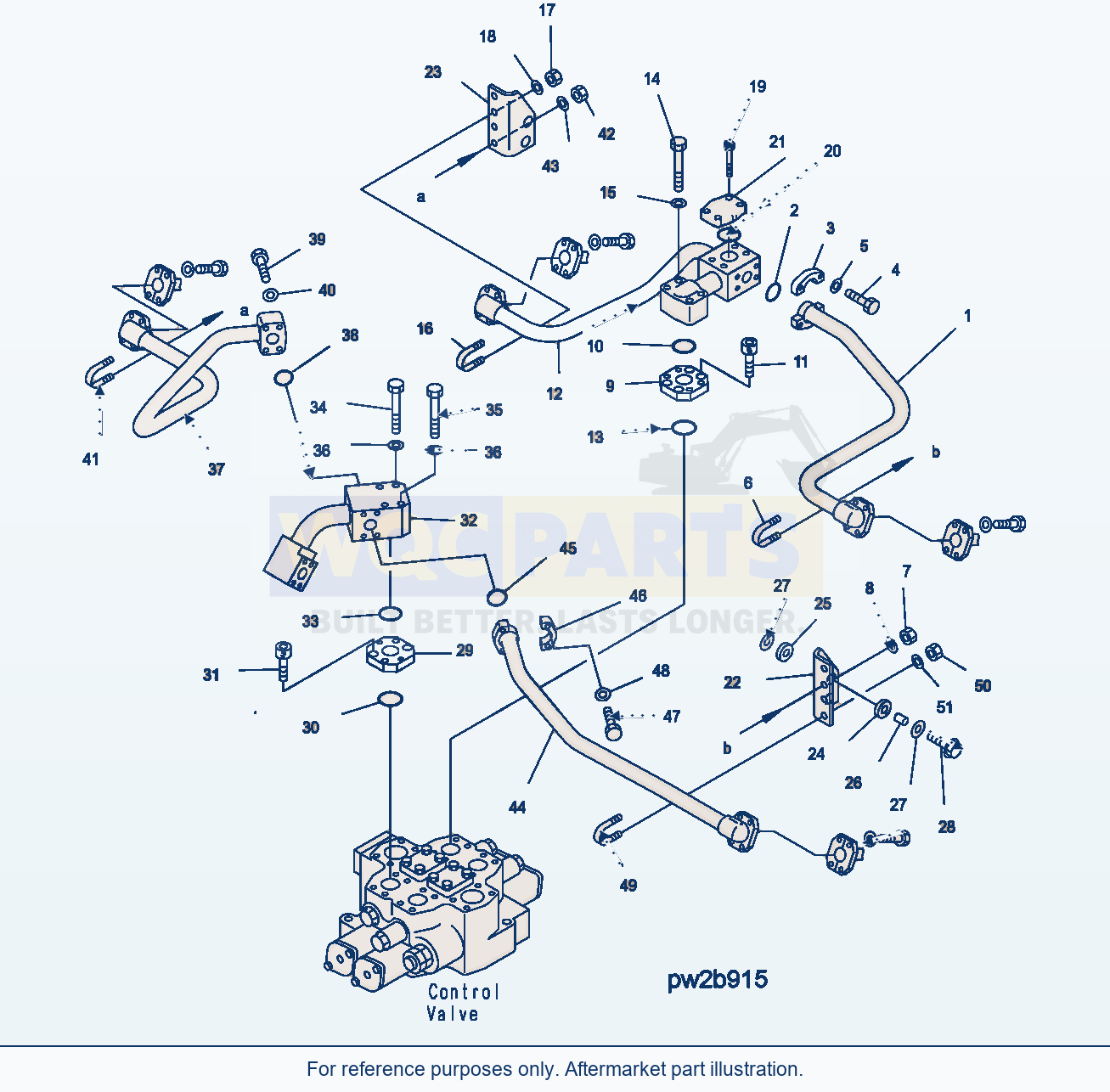 Komatsu WA500-3H Hydr. Line (Lift Cyl. 2-Spool With Ecss) parts diagram