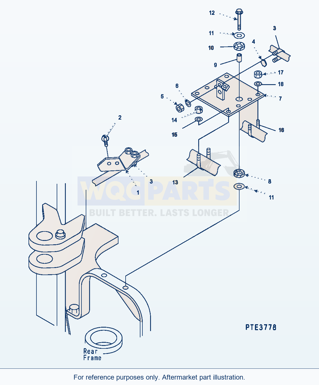Komatsu WA500-3H Hydr. Line Steering (Piping Mounting) parts diagram