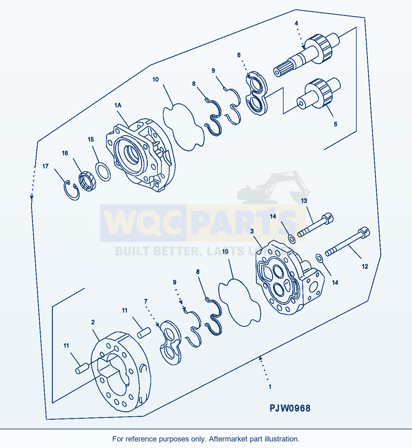 Komatsu WA500-3H Hydr. Pump (Loader Pump) parts diagram
