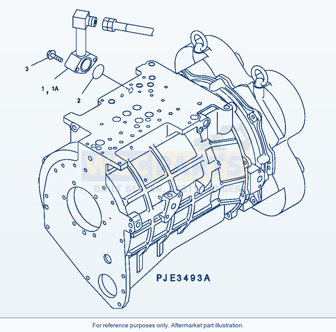 Komatsu WA500-3H T/C And T/M Line (Piping T/M Side) parts diagram