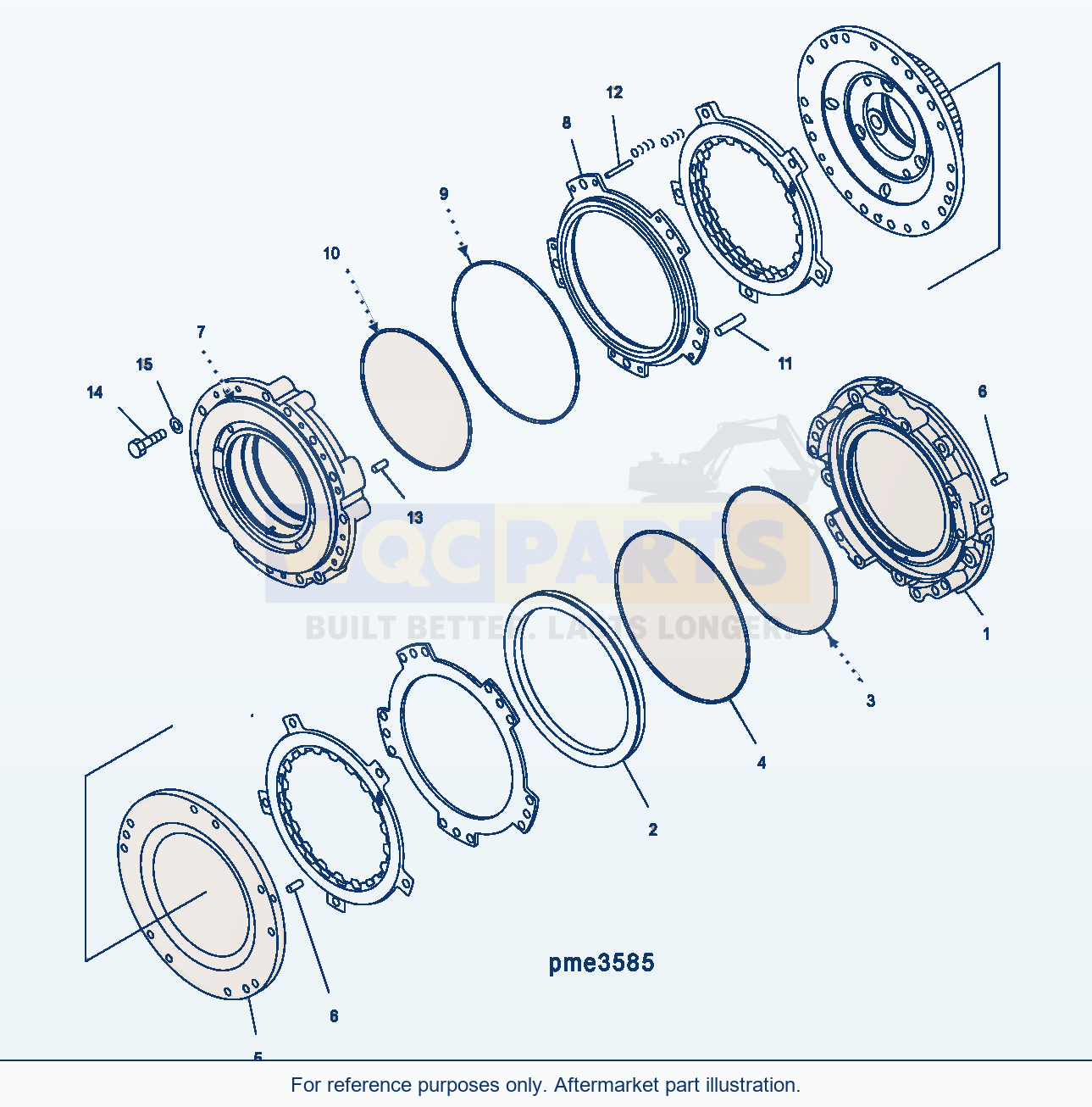 Komatsu WA500-3H Transmission (2Nd And 1St Housing) parts diagram
