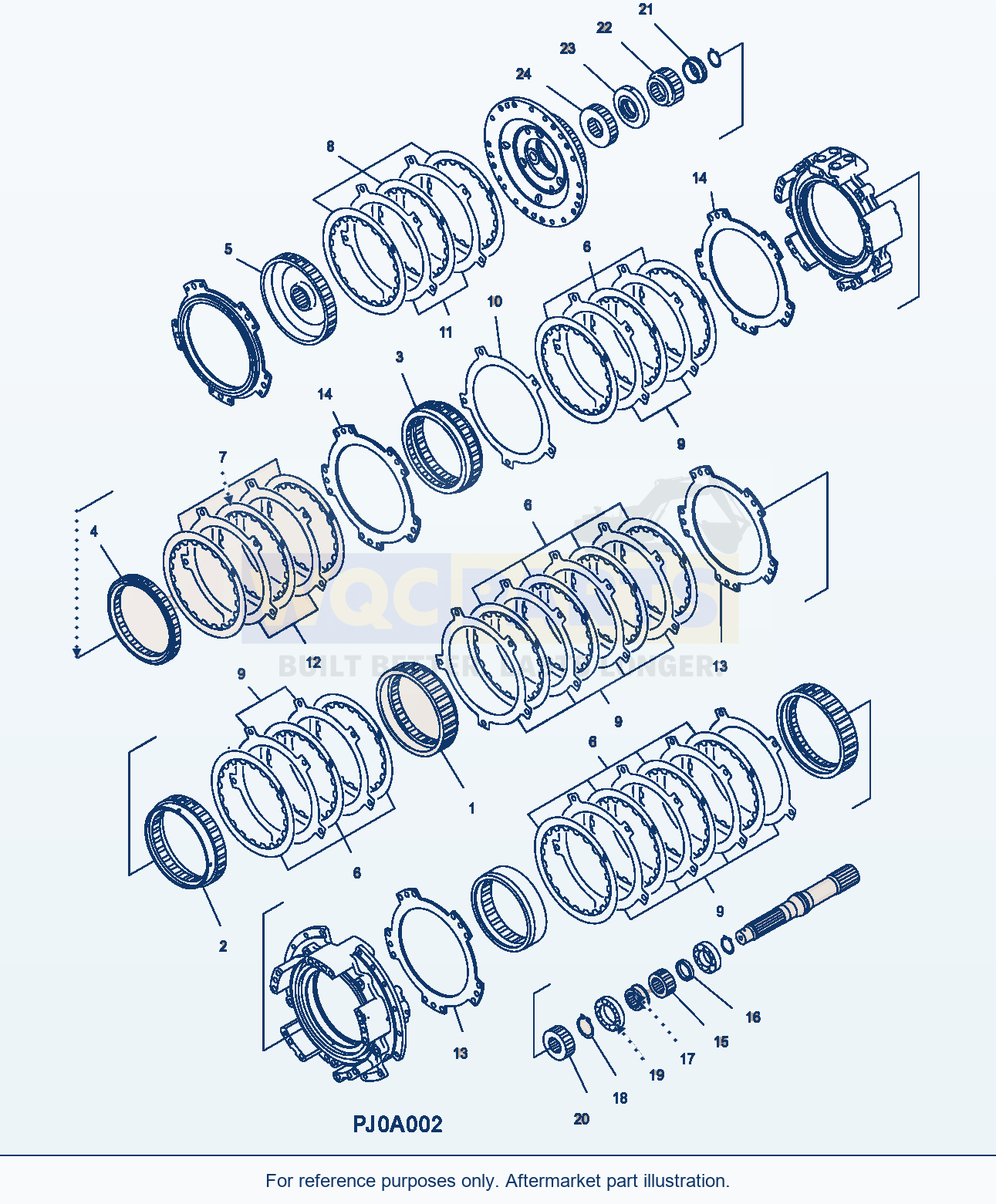 Komatsu WA500-3H Transmission (Gear) parts diagram