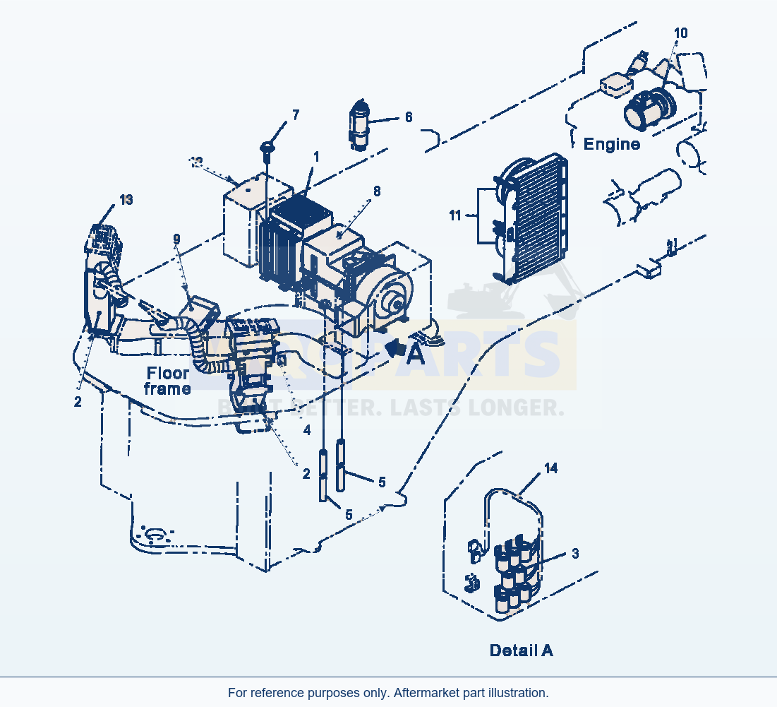 Komatsu WA500-3L Air Conditioner Air Conditioner Kit parts diagram