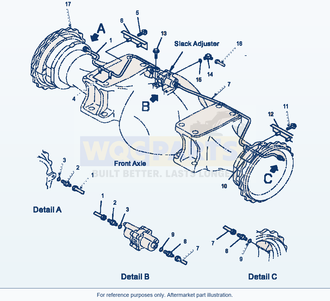 Komatsu WA500-3L Brake Piping Front Axle Line parts diagram