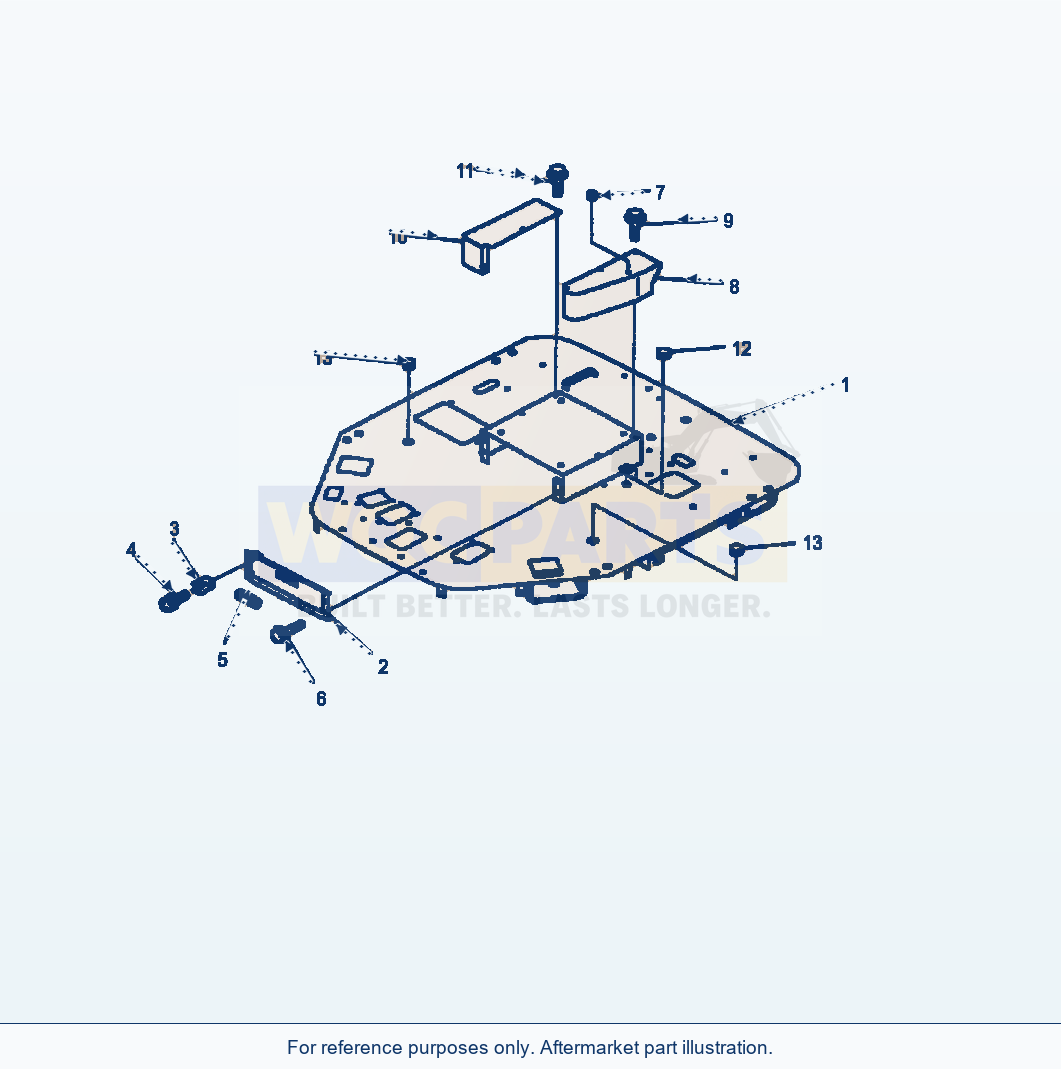 Komatsu WA500-3L Floor parts diagram