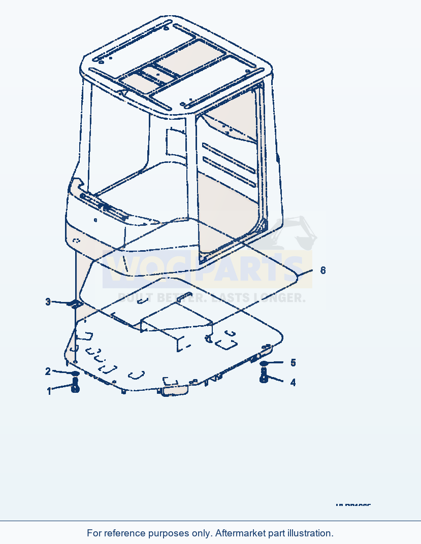 Komatsu WA500-3L Operators Cab Mounting Related Parts parts diagram