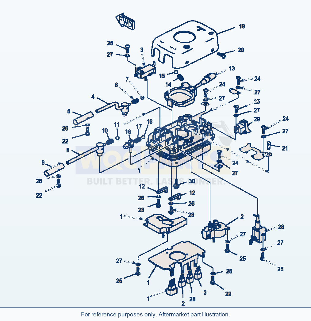 Komatsu WA500-3L Transmission Control Switch parts diagram