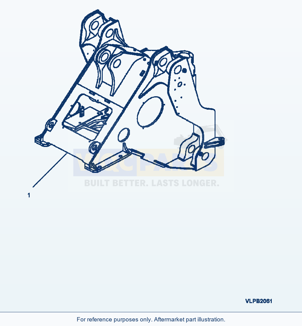 Komatsu WA500-3L Front Frame parts diagram