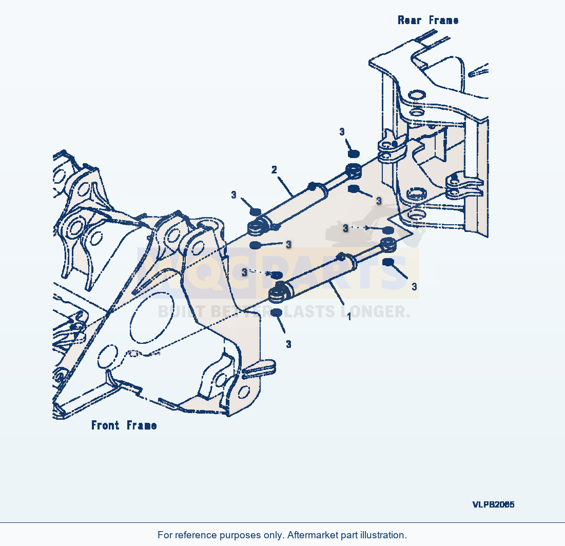 Komatsu WA500-3L Steering Cylinder And Seal parts diagram