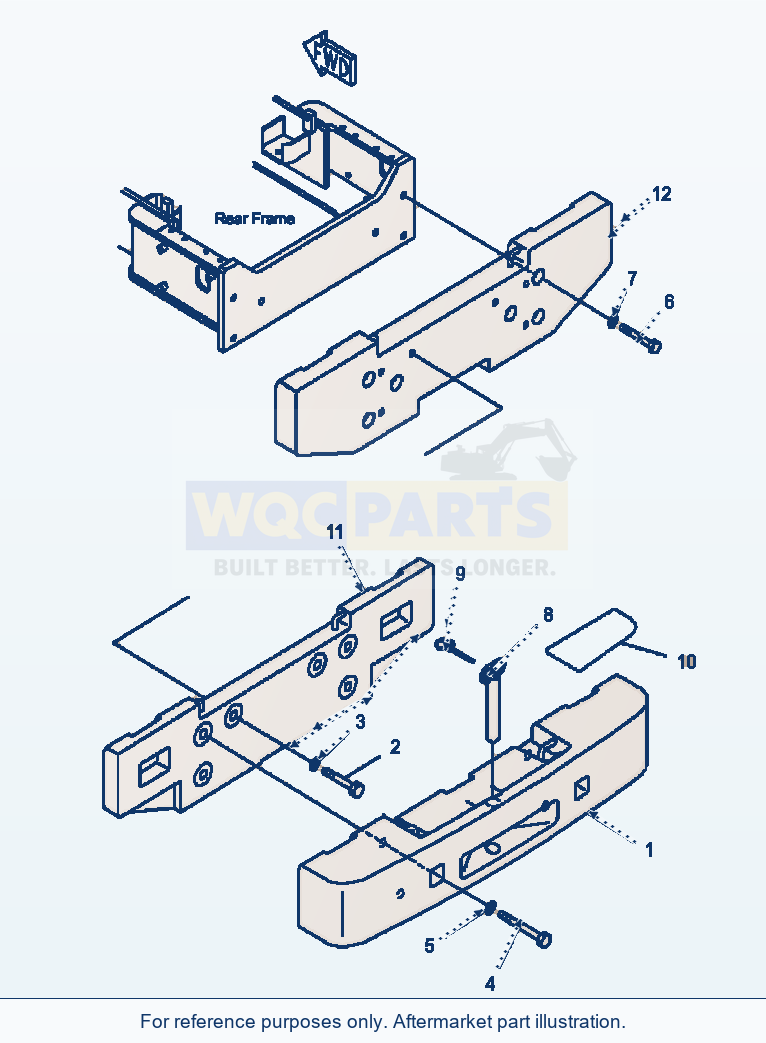 Komatsu WA500-3L Counterweight Additional parts diagram