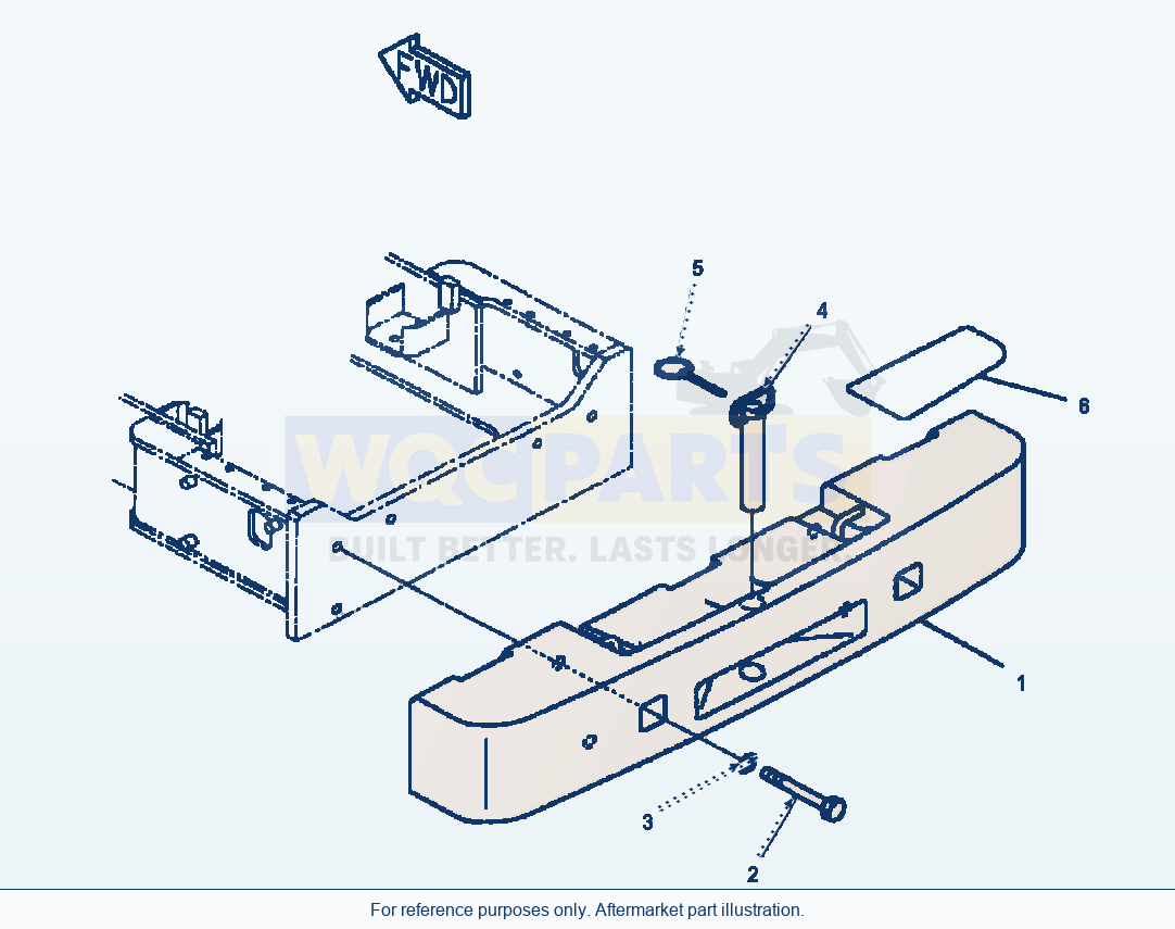 Komatsu WA500-3L Counterweight parts diagram