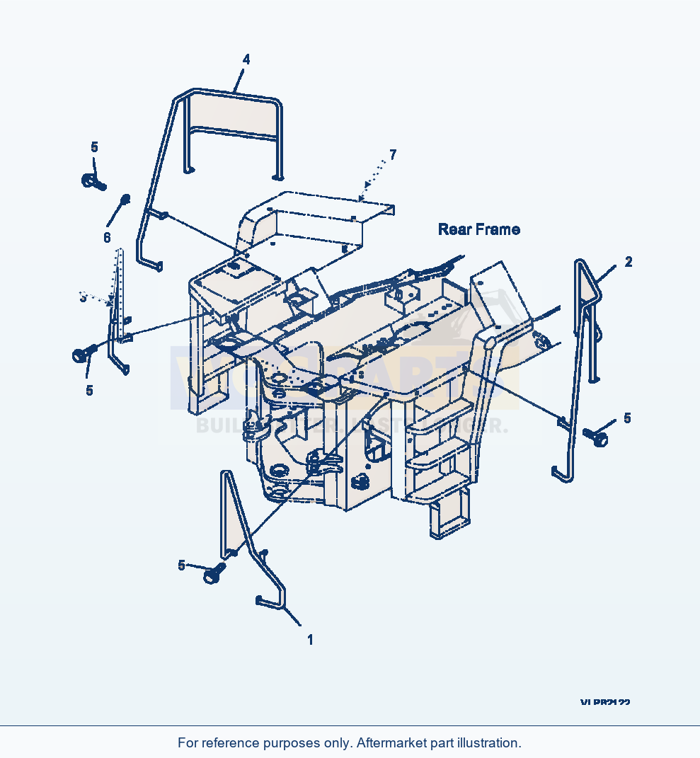 Komatsu WA500-3L Entry Ladder Handrails parts diagram