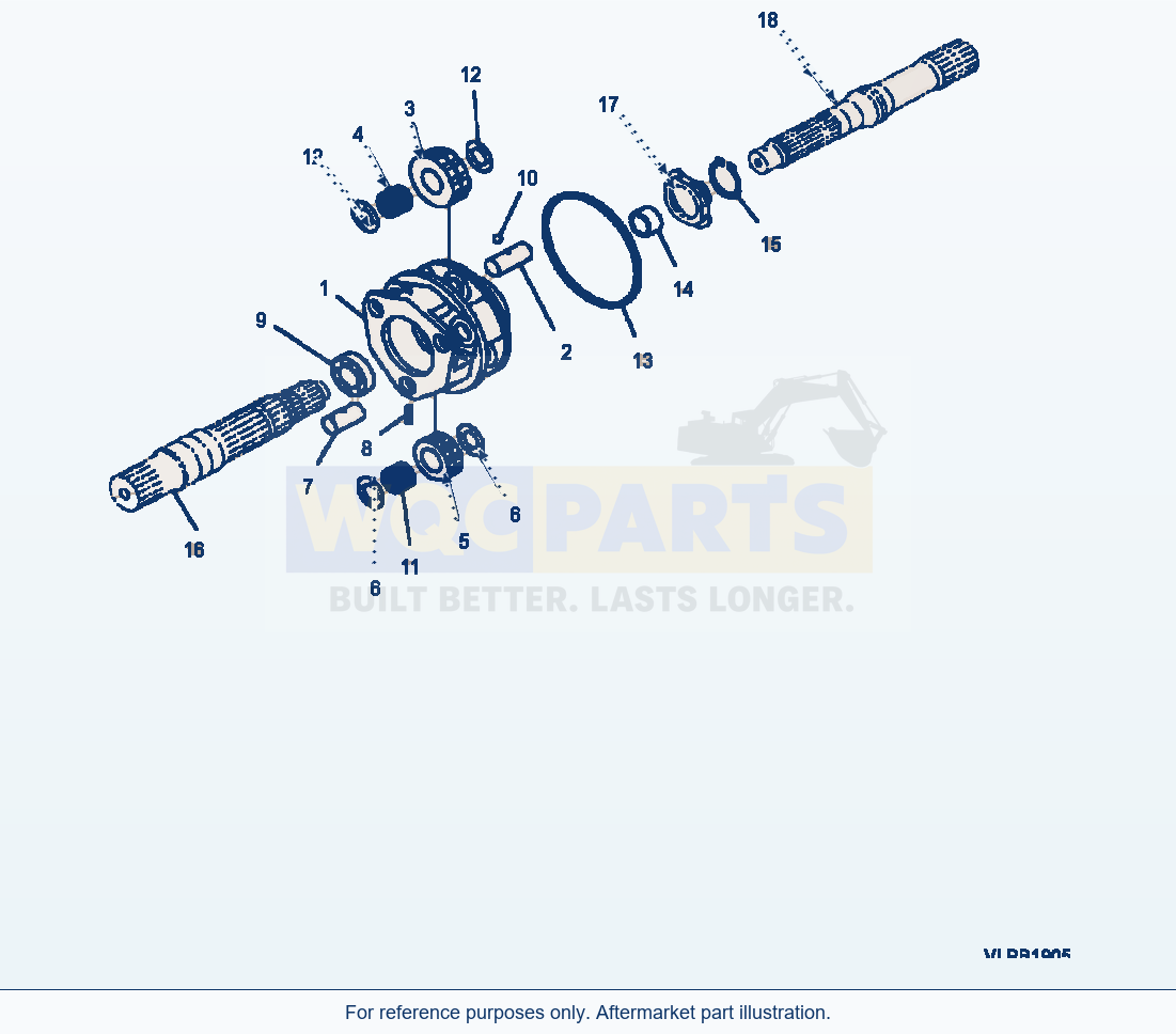 Komatsu WA500-3L Transmission Assembly 4Th And 3Rd Carrier parts diagram