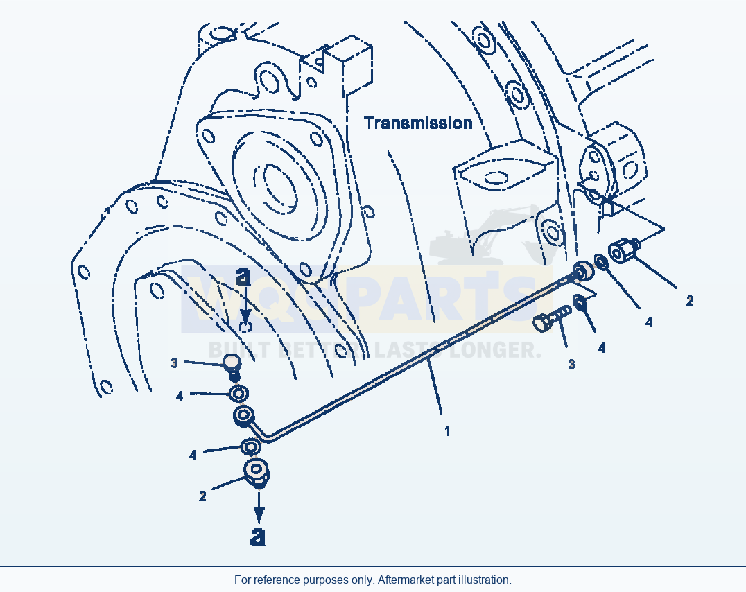 Komatsu WA500-3L Transmission Assembly Lubrication Tube parts diagram
