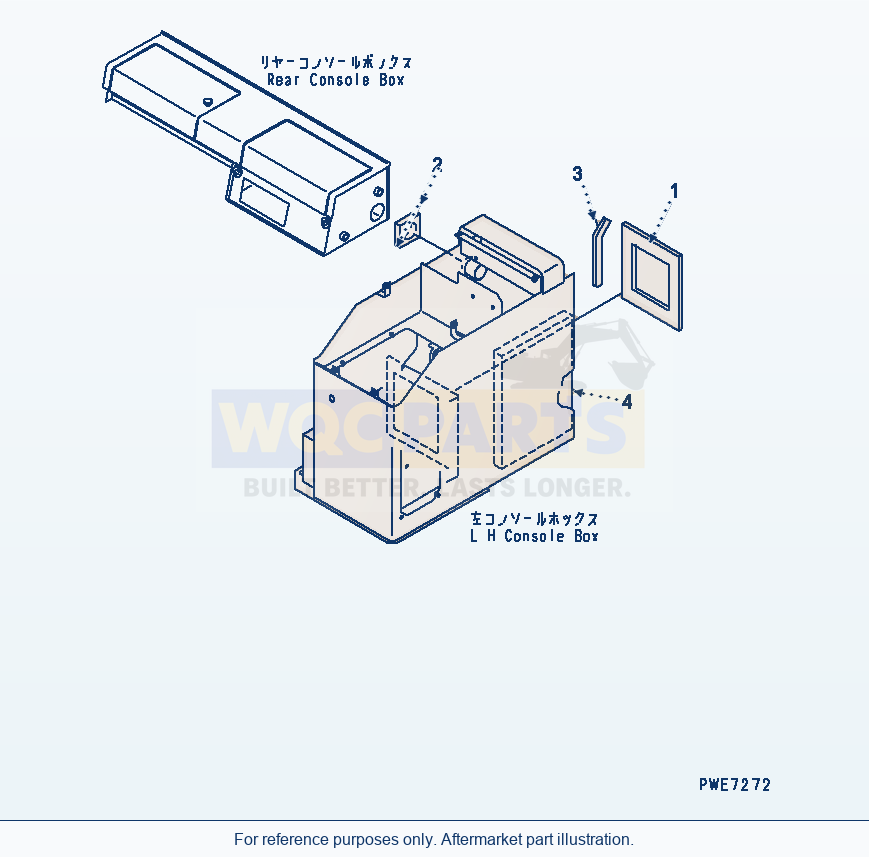 Komatsu WA500-3LK Air Conditioner (Console Box Related Parts) parts diagram