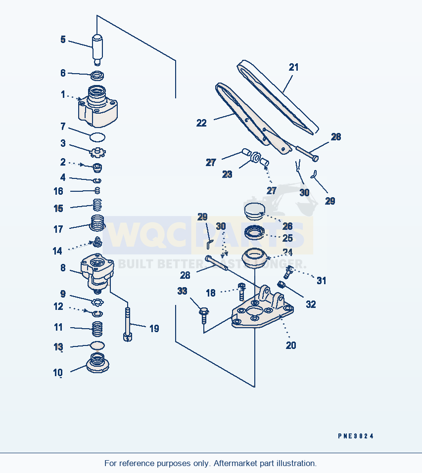 Komatsu WA500-3LK Brake Control (Single Brake Valve) parts diagram