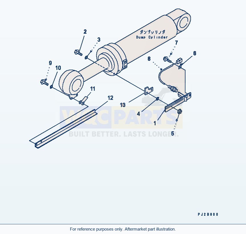 Komatsu WA500-3LK Bucket Positioner parts diagram