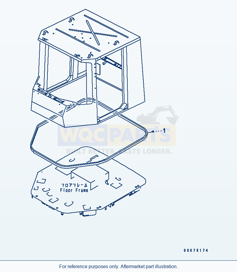 Komatsu WA500-3LK Operator'S Cab (Mounting Seal) parts diagram