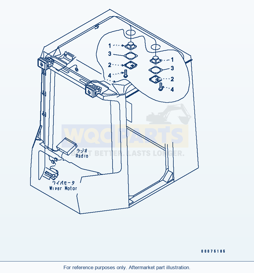 Komatsu WA500-3LK Radio (Speakers) parts diagram