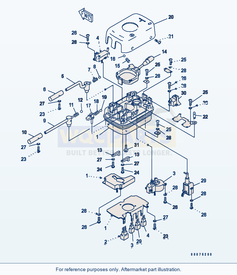 Komatsu WA500-3LK Transmission Control Switch parts diagram
