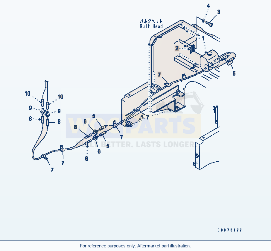Komatsu WA500-3LK Window Washer Tank parts diagram