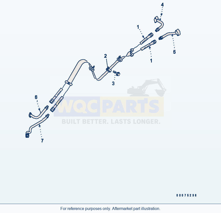 Komatsu WA500-3LK Cooling (Steering Oil Cooler Line) parts diagram