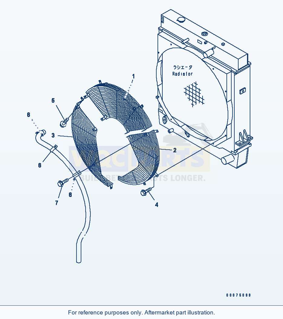 Komatsu WA500-3LK Fan Guard (For Radiator) parts diagram