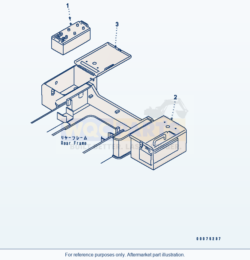 Komatsu WA500-3LK Battery parts diagram