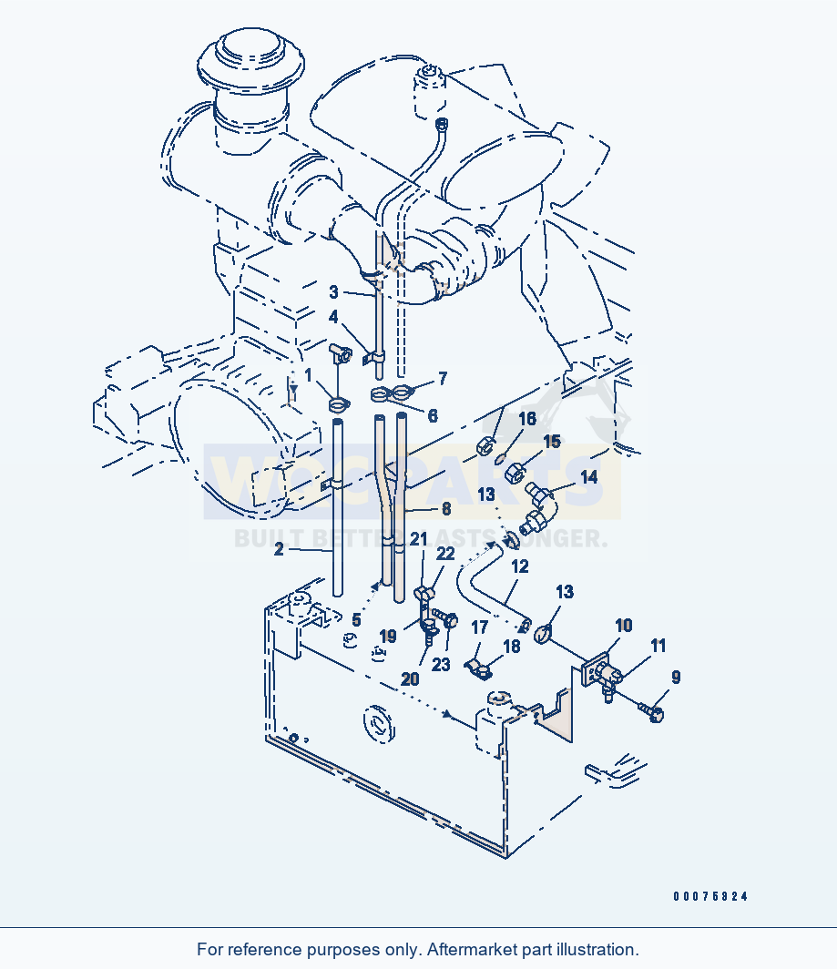 Komatsu WA500-3LK Engine (Drain Hose) parts diagram