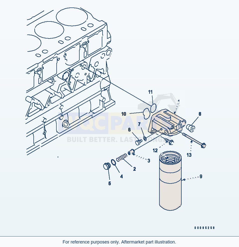 Komatsu WA500-3LK Oil Filter parts diagram