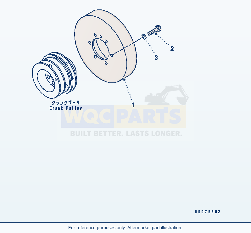 Komatsu WA500-3LK Vibration Damper parts diagram