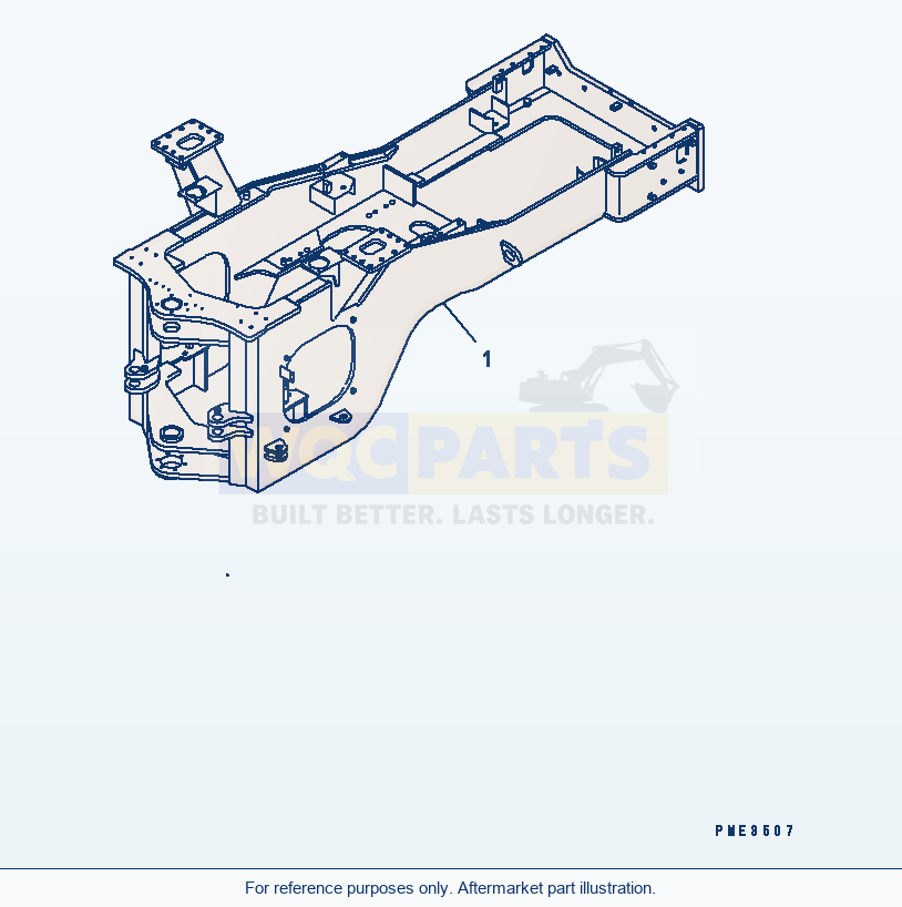 Komatsu WA500-3LK Rear Frame parts diagram