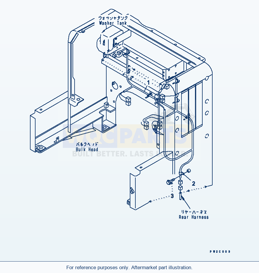 Komatsu WA500-3LK Electrical System (Bulkhead Harness) parts diagram