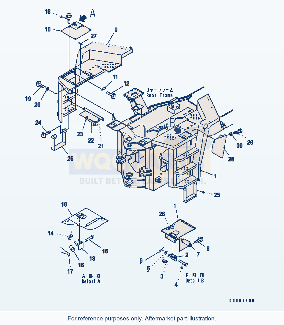 Komatsu WA500-3LK Entry Ladder parts diagram