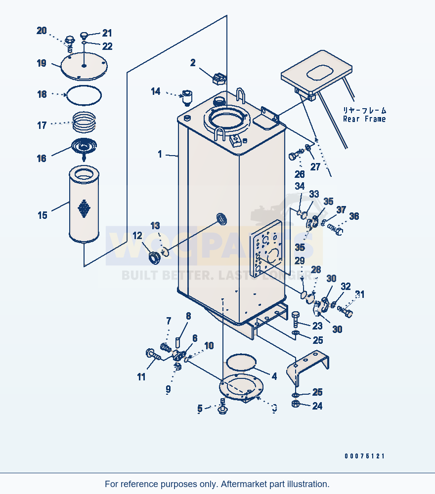 Komatsu WA500-3LK Hydraulic Tank parts diagram