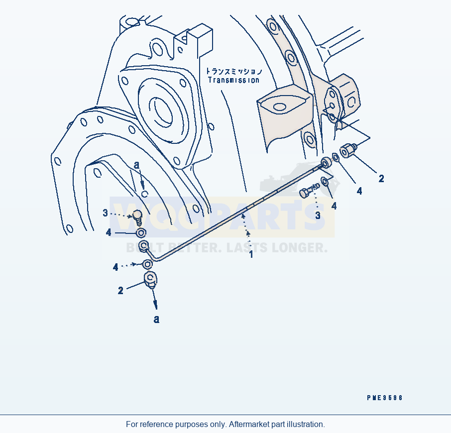 Komatsu WA500-3LK Transmission Assembly (Lubrication Tube) parts diagram