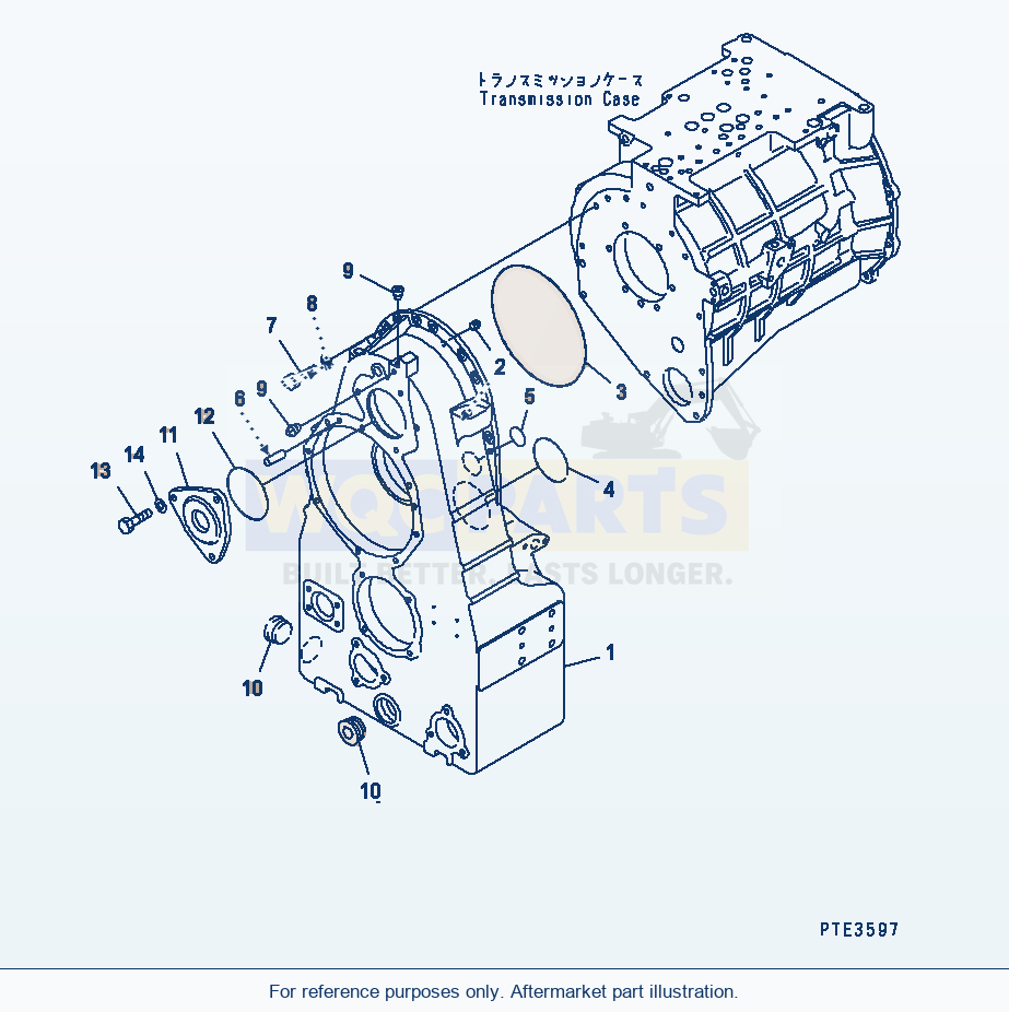 Komatsu WA500-3LK Transmission Assembly (Transfer Case) parts diagram
