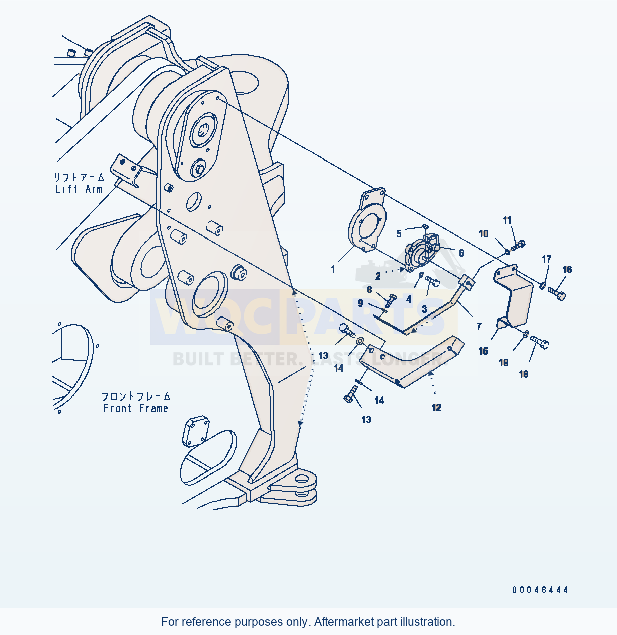 Komatsu WA500-6 Boom Positioner Serial H60051 - UP parts diagram