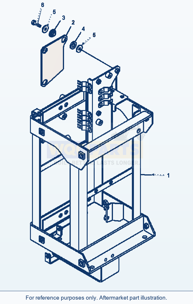 Komatsu WA500-6 Brake Component Box Bracket Serial A93001-UP parts diagram