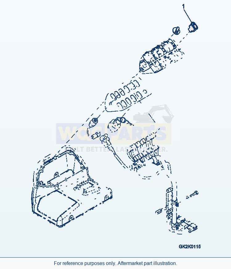Komatsu WA500-6 Cab Switch (For Lock-Up) parts diagram